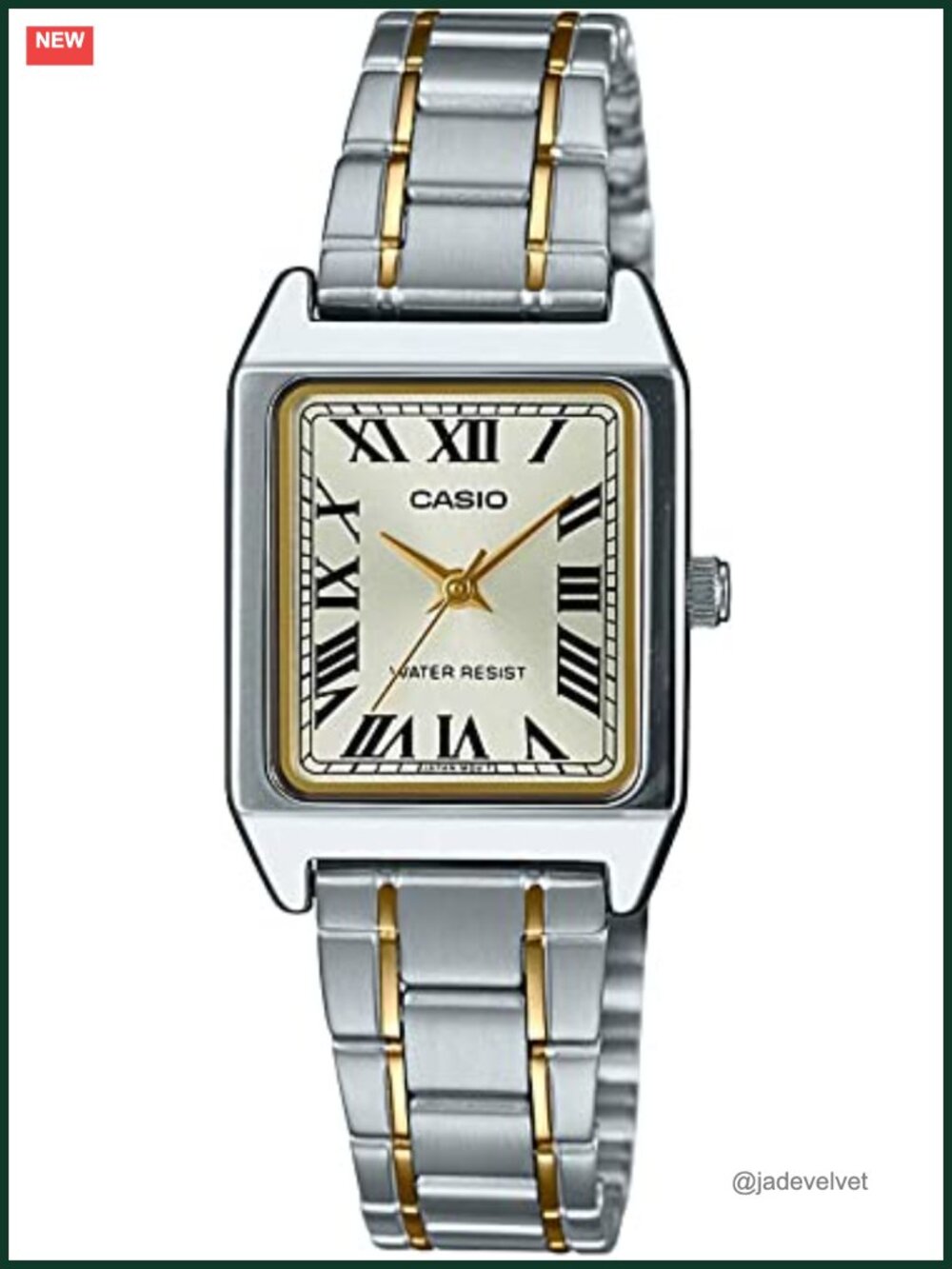 Casio Analog Watch Stainless Steel Band Quartz 30M Water Resistant Wristwatch